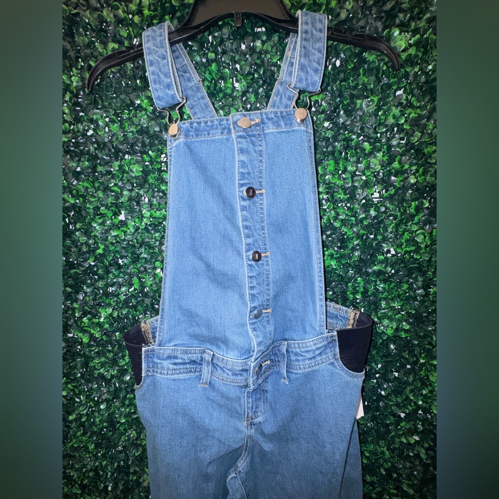 Isabel Maternity by Ingrid & Isabel Strapless Denim Overalls - Blue - Picture 3 of 7